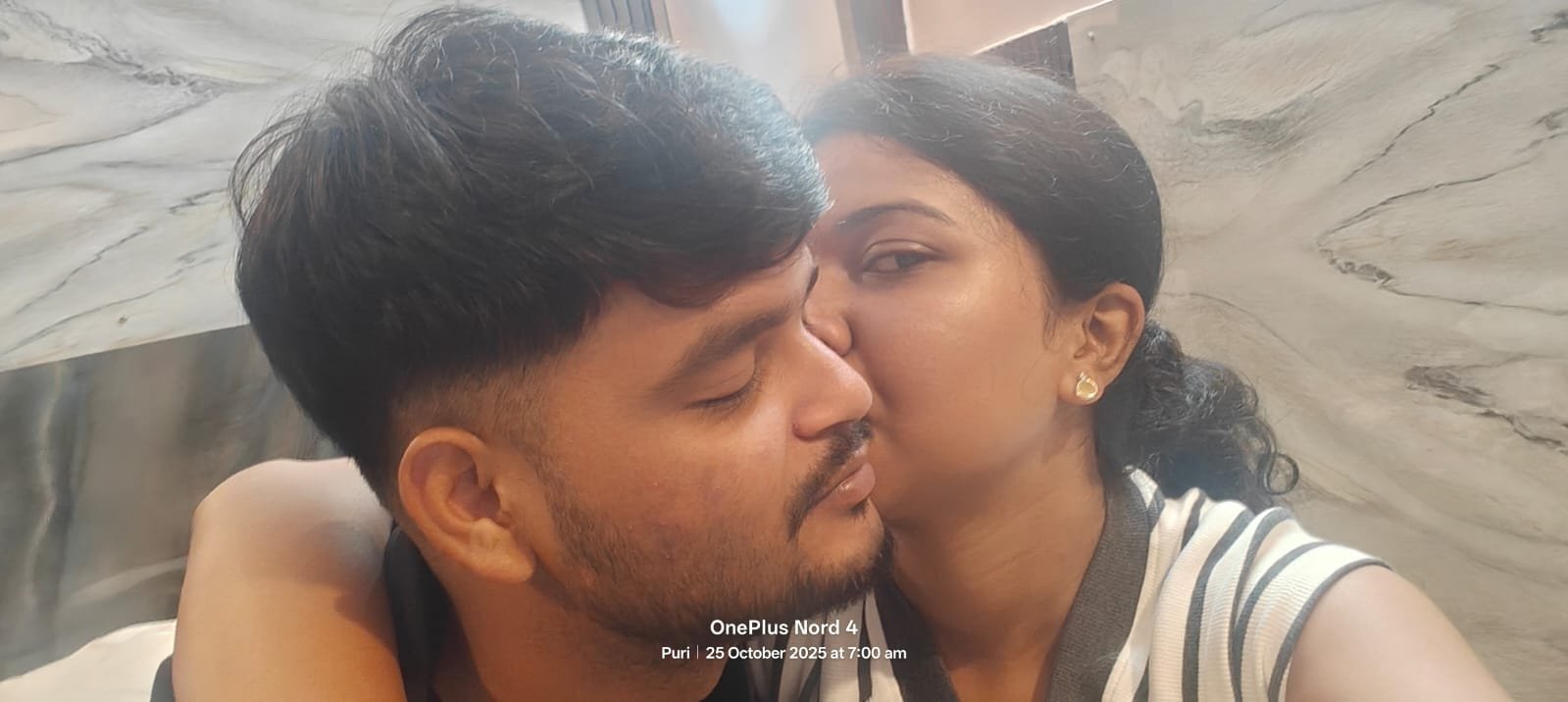 A soft kiss on my cheek